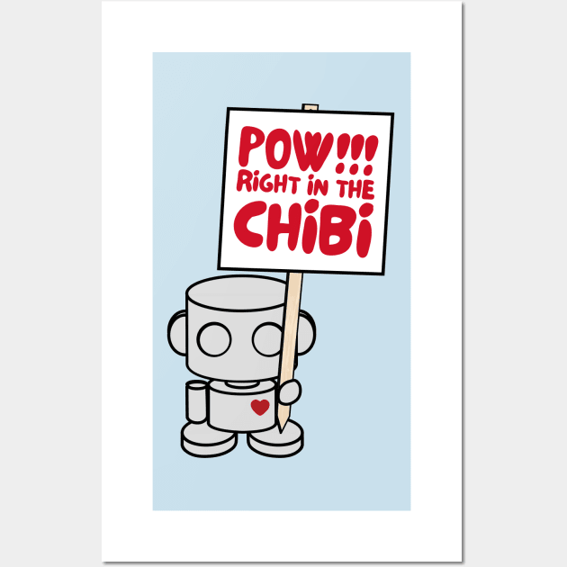 O'BOT Toy Robot (POW!!! Right in the Chibi) Wall Art by Village Values